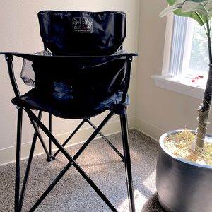 Portable Camping High Chair Black